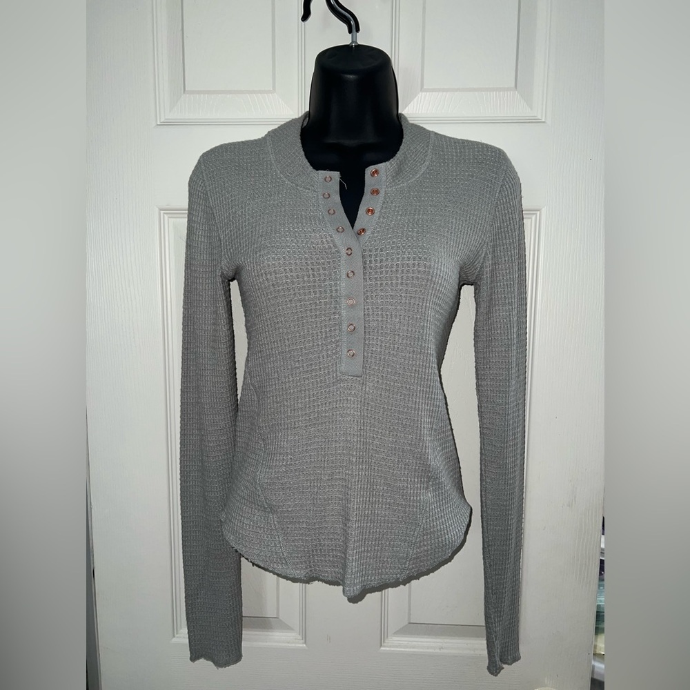 Free People Intimately One Of The Girls Gray Henley Sz S